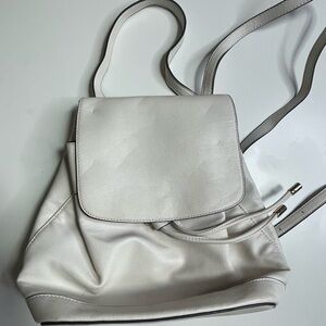 Forever‎ 21 Cream Leather Backpack